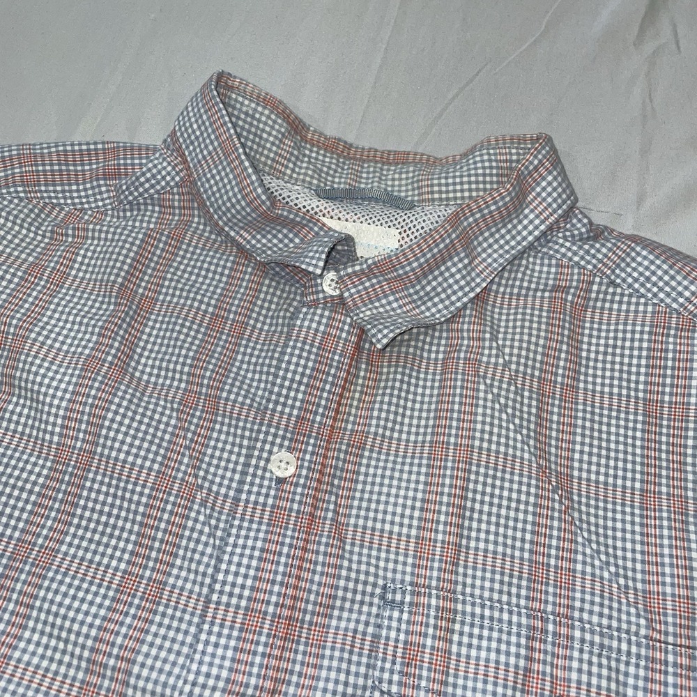 Columbia Plaid Short Sleeve Shirt Mens XL Fishing Hiking